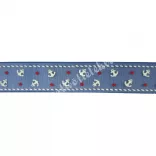 Horgony mintás organzaszalag, 1,6 cm