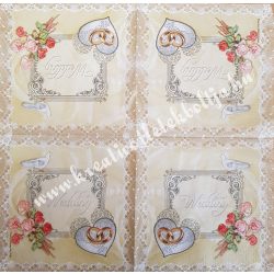 Szalvéta, esküvő, 33x33 cm (26)