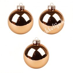 Üveggömb, sárgaarany, 3 db/doboz