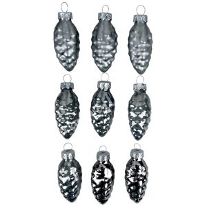 Akasztós üvegtoboz, titánszürke, 2,5x5,5 cm, 9 db/doboz