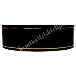 Kegyeleti szalag, fekete-arany, 3 cm, 5 m/tekerecs