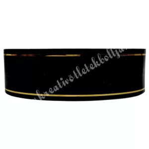 Kegyeleti szalag, fekete-arany, 3 cm, 5 m/tekerecs
