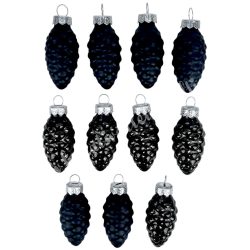 Akasztós üvegtoboz, fekete, 2,5x5,5 cm, 11 db/doboz