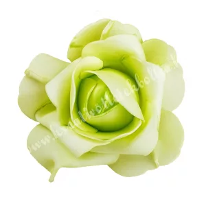 Polifoam rózsa, 9x6 cm, 3. Világoszöld