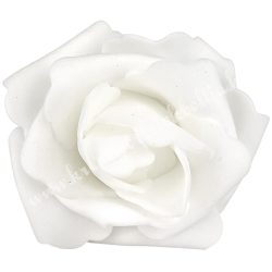 Polifoam rózsa, 6x5 cm, 29. Fehér