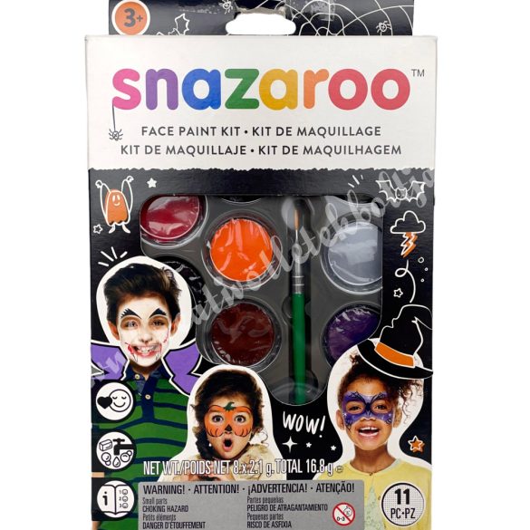 Snazaroo arcfesték készlet - Halloween, 8x2 ml