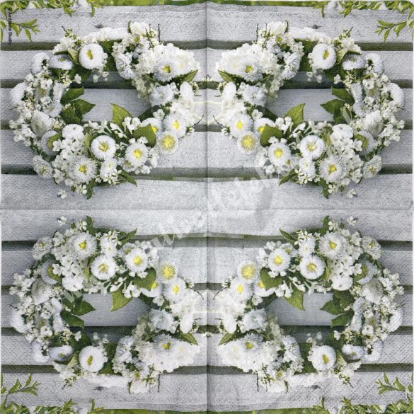Szalvéta, virágok, 25x25 cm (14)