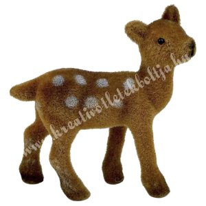 Flokkolt rozsdabarna őz, pöttyös, 9x9,5 cm