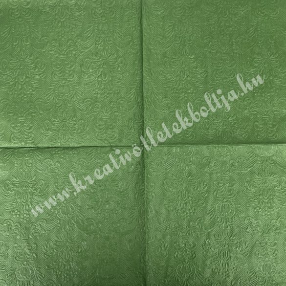 Szalvéta, csipke mintás, zöld, 33x33 cm (28)