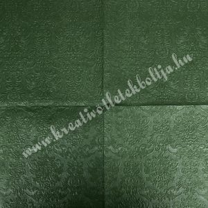 Szalvéta, csipke mintás, sötétzöld, 33x33 cm (27)