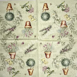 Szalvéta, fűszernövények, 33x33 cm (25)