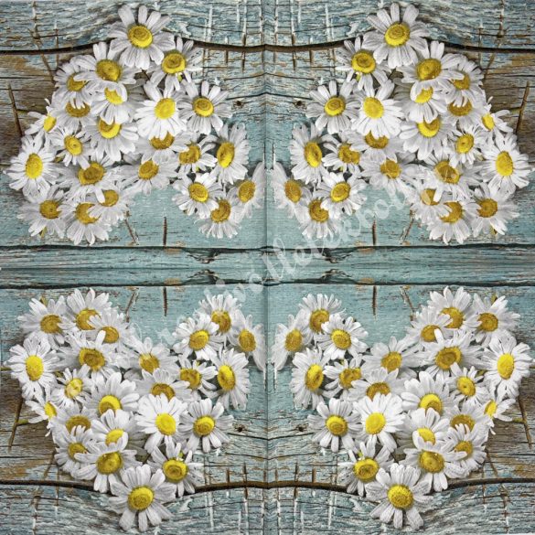 Szalvéta, virágok, 33x33 cm (26)
