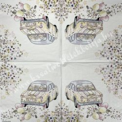 Szalvéta, esküvő, autó, 33x33 cm (8)