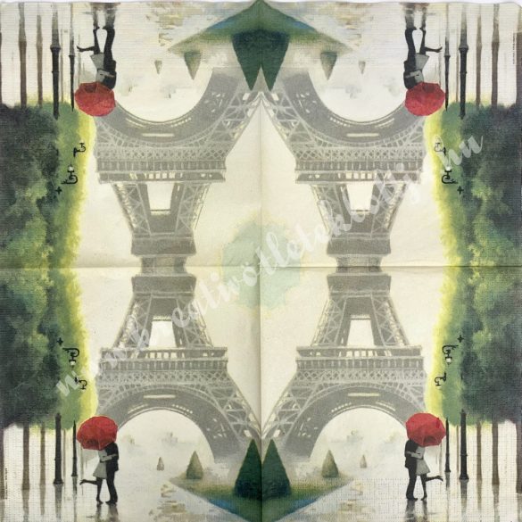 Szalvéta, trendi, Eiffel-torony, 33x33 cm (16)