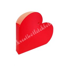 Papírdoboz szív, piros, 13x12 cm