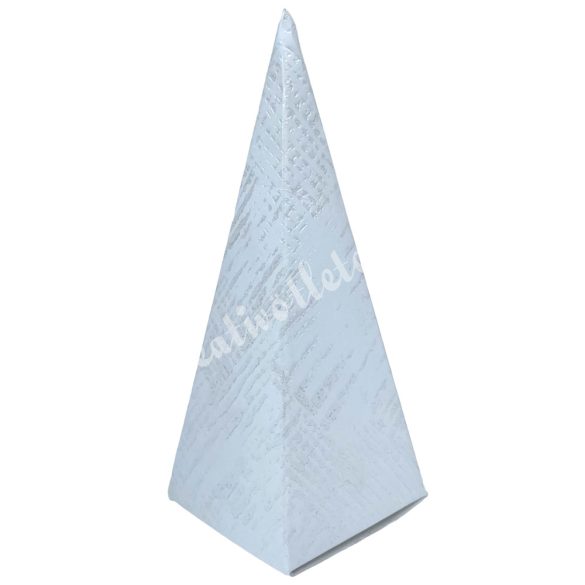 Papírdoboz, piramis, törtfehér, 4,5x11,5 cm