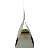 Papírdoboz, virág, bézs, 6x10,5 cm