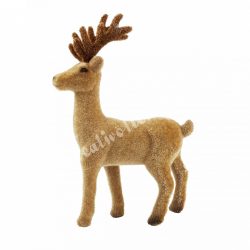 Flokkolt barna szarvas, álló, 12x19 cm