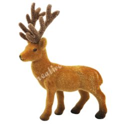 Flokkolt rozsdabarna szarvas, álló, 12x19 cm