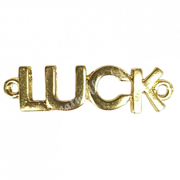 Fémköztes, luck, arany színű, 4x1 cm  