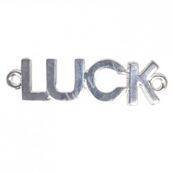 Fémköztes, luck, platina színű, 4x1 cm  