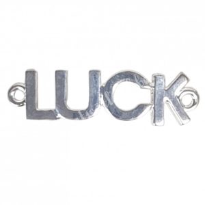 Fémköztes, luck, platina színű, 4x1 cm  