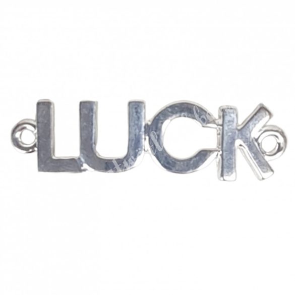 Fémköztes, luck, platina színű, 4x1 cm  