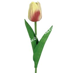 Gumi tulipán, cirmos krém, 33 cm