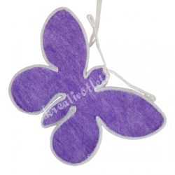 Akasztós textil pillangó, lila, 30x20 cm