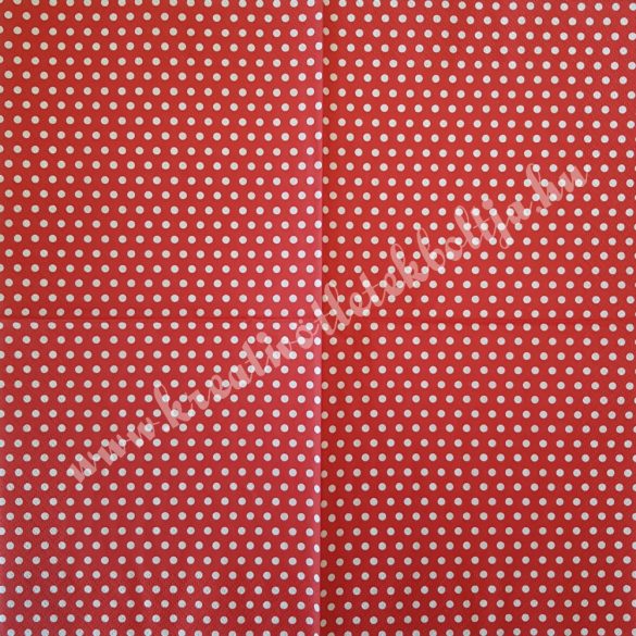 Szalvéta, mintás, pöttyös, piros, 33x33 cm (3)
