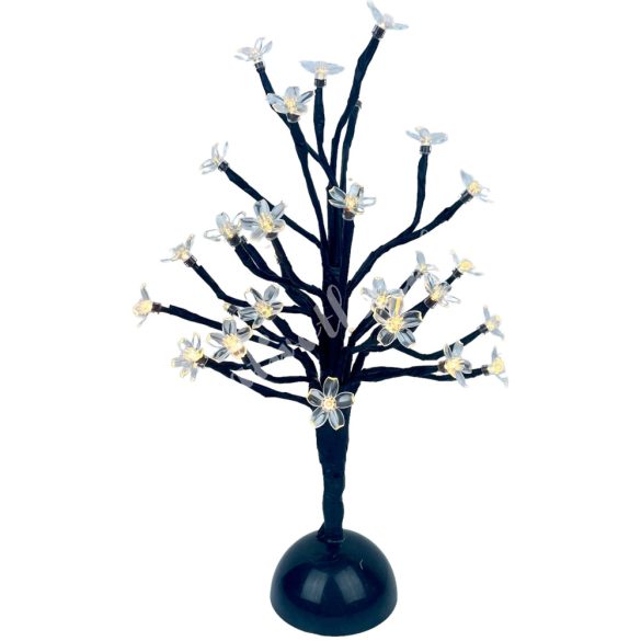 LED-es virágos fa, 32 izzós, meleg fehér, 40 cm