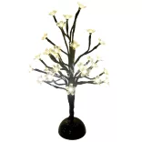 LED-es virágos fa, 32 izzós, meleg fehér, 40 cm