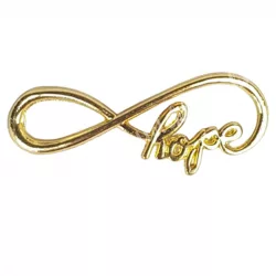 Fémköztes, hope, arany színű, 4x1 cm  