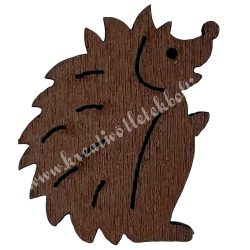Ragasztható fa süni, barna, 2,3x3 cm