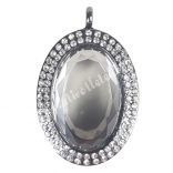 Emlékőr medál, nyitható, antracit színű, 30x39x16 mm