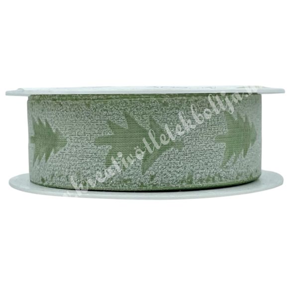 Karácsonyi szalag, fenyőfa, 2,5 cm (64)