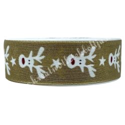 Karácsonyi szalag, szarvas, 2,5 cm (73)