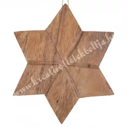 Fa csillag, natúr, 6 ágú, 18 cm