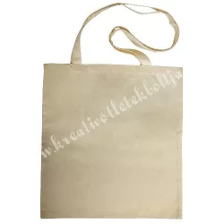 Bevásárló szatyor, bézs, hosszúfülű, 38x42/80 cm