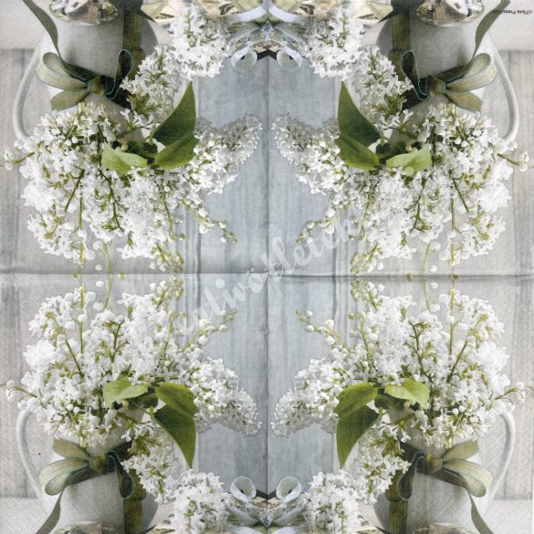 Szalvéta, tavaszi virágok, orgona, 33x33 cm (29)