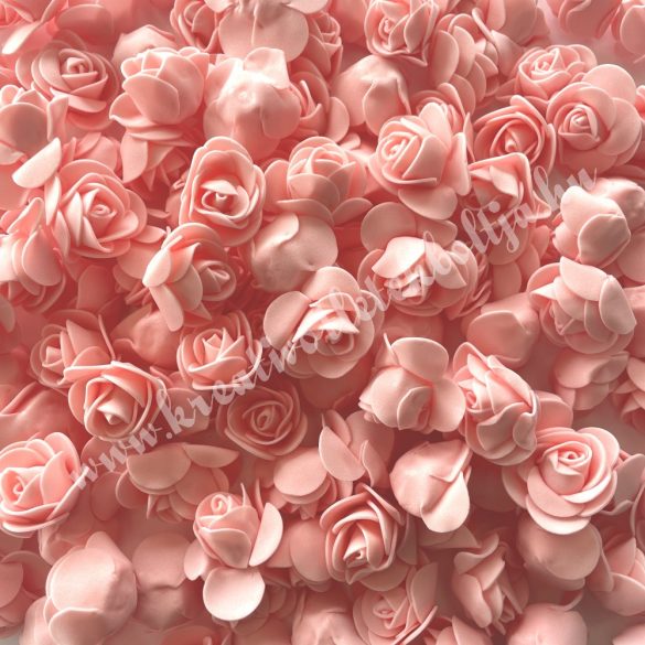 Habrózsa/ polifoam rózsa, puncs, 3 cm, 50 db/csomag