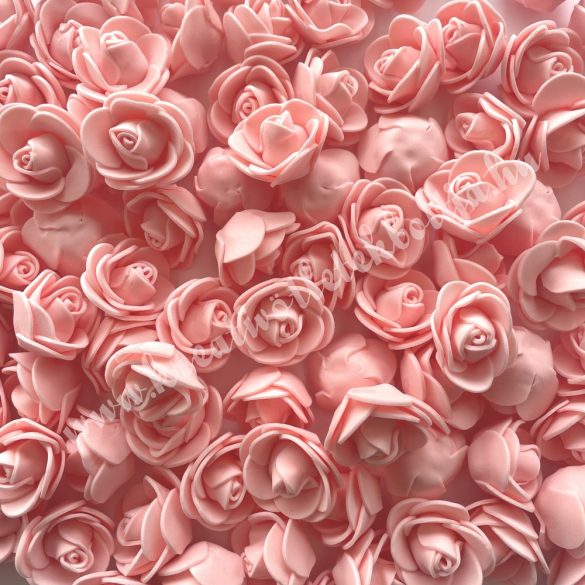 Habrózsa/ polifoam rózsa, puncs, 3 cm, 50 db/csomag