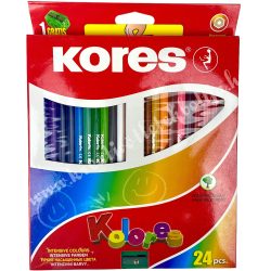Kores színesceruza készlet faragóval, 24 db/csomag