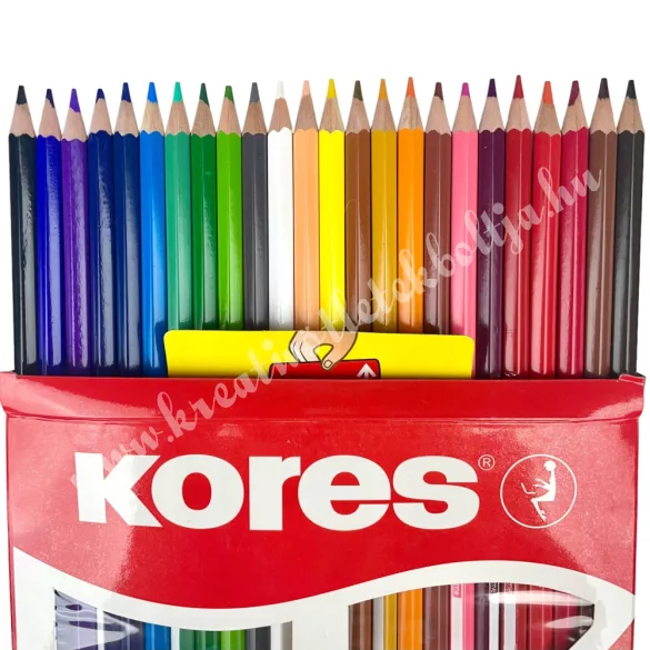 Kores színesceruza készlet faragóval, 24 db/csomag