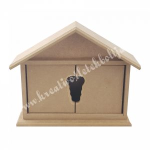 MDF házikó kulcstartó szekrény, 23x20x6,5 cm
