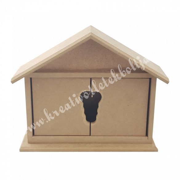 MDF házikó kulcstartó szekrény, 23x20x6,5 cm