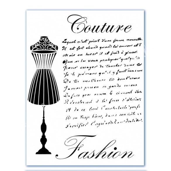 Stencil 116., Couture Fashion, A4