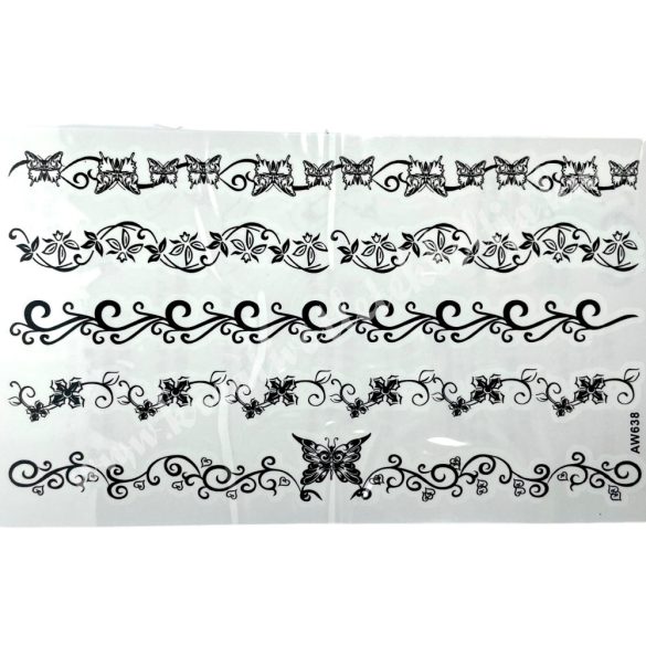 Tetováló matrica, indaminta, 17x10 cm