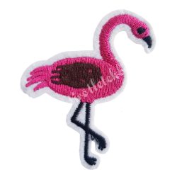 Vasalható matrica, magenta flamingó, 5,5x6,3 cm