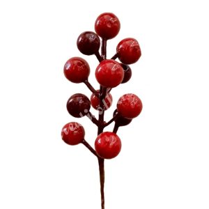 Beszúrós piros bogyós ág, 17 cm